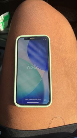 Lightly used blue iPhone 12 mini with case