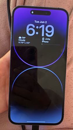 Deep Purple iPhone 14 Pro Max (cracked back)