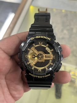 Casio G-Shock GA-110GB-1ADR Men's Black Gold Resin Analog Digi Watch 
