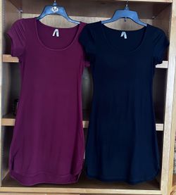 Women's T-Shirt Dress Set of Two Small
