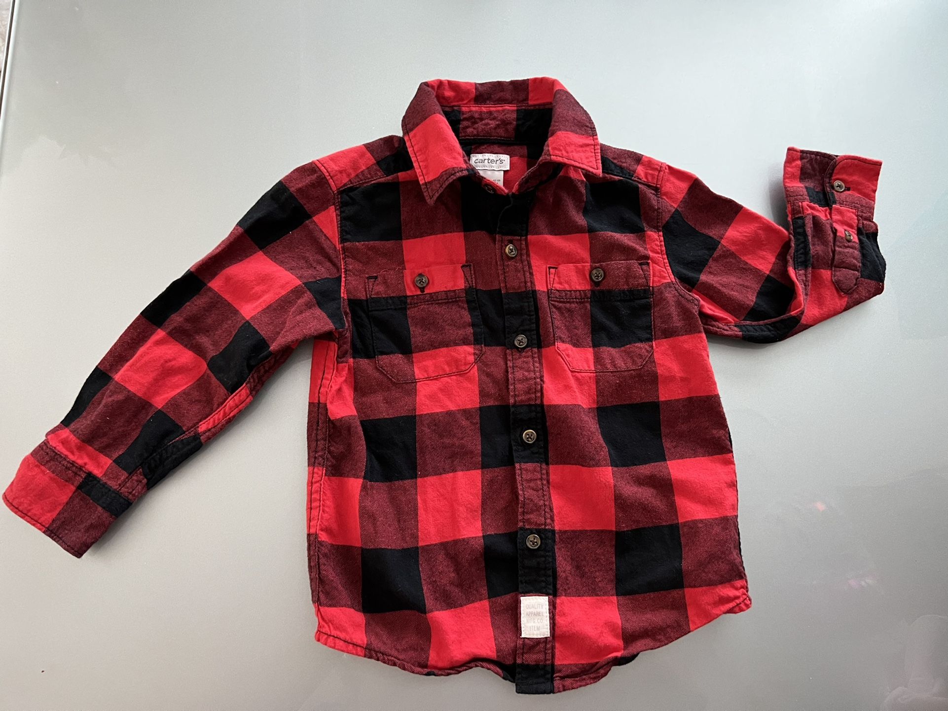 3T Carter’s Christmas Flannel King Sleeve Shirt