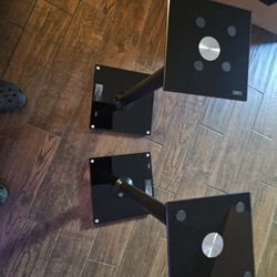 Glass Topped Universal Speaker Stands