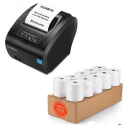 MUNBYN Receipt Printer and Thermal Paper 3 1/8 x 230ft