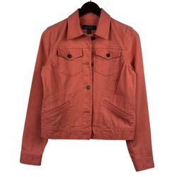 Lauren Ralph Lauren Pink Denim Jacket  Statement Piece Long Sleeve SZ SMALL 