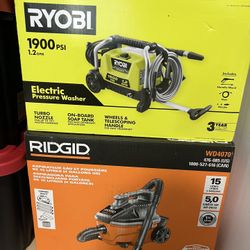 New Detailing Supplies (Ryobi Pressure Washer, Ridgid Vacuum)