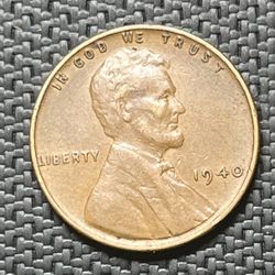 1940 Lincoln Wheat Cent Penny Coin 