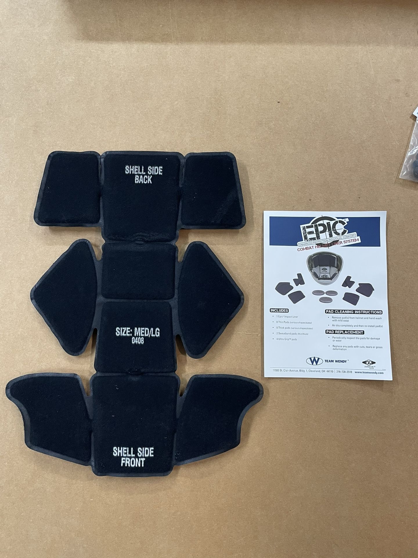 Team Wendy EPIC Helmet Liner & BOA Retention PASGT