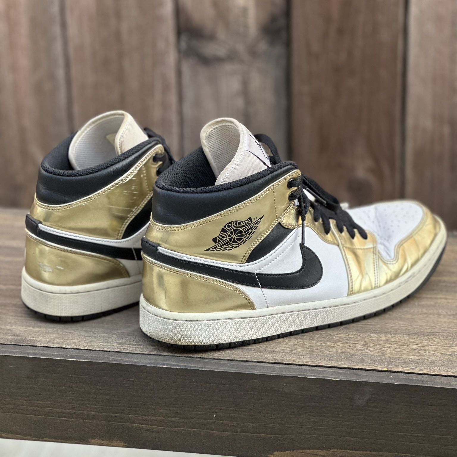 Gold Nike Air Jordan 1 Ones Size 12