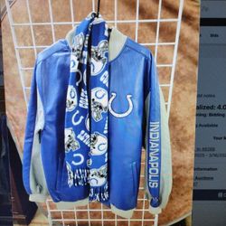 MEDIUM COLTS JACKET AND SCARF.    MARTINSVILLE 