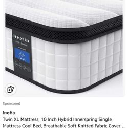 Twin Mattress new still in box And Twin Bed