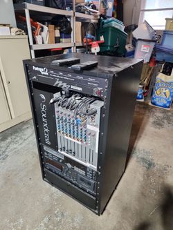 AV, mixer,  rack, cd recorder/player, cassette player/ recorder