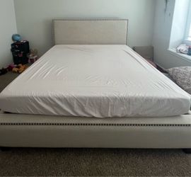 Upholstered Bed Frame with Headboard