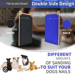 BRAND NEW IN BOX  Blue  Dog Scratch Pad For Large Dog-Dog Scratching Pad Double Sided Large Size-Wall-Mounted Dog Nail File-Fear Free Nail Care-No Mor