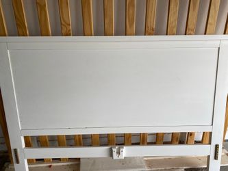 Queen bed frame white