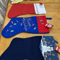 4 New Christmas Stockings - See Both Pictures T See All Stockings