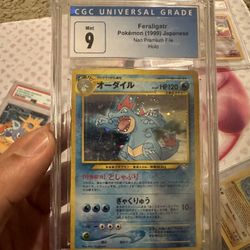 Feraligatr Neo Premium File Japanese Holo CGC 9 Slab