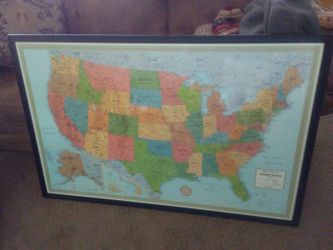 USA Map Large Wall 52" × 34.5"