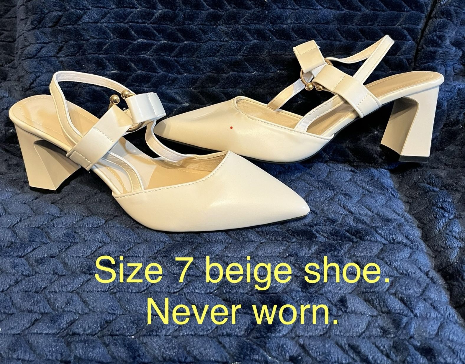 Beige Shoes. Never Worn. Size 7
