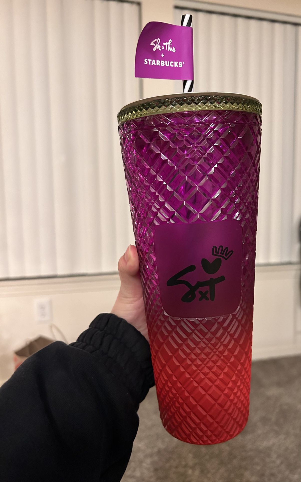 Starbucks SHE x THIS Shae Anthony 2024 Jeweled Ombre Tumbler Venti 24oz Cup