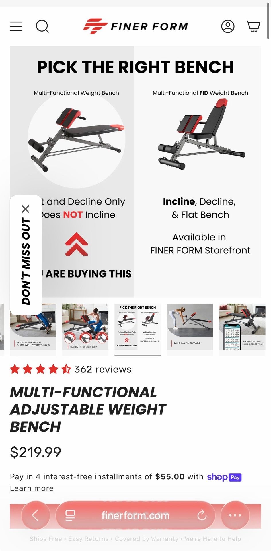 Finer form multi functional bench