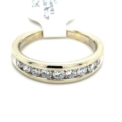 14k White Gold Diamond Band Ring .5ctw 3.3grams Size 6 3/4  138597 1