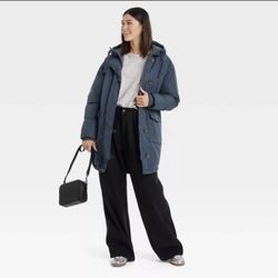 Women's Long Parka Jacket - Universal Thread Blue L