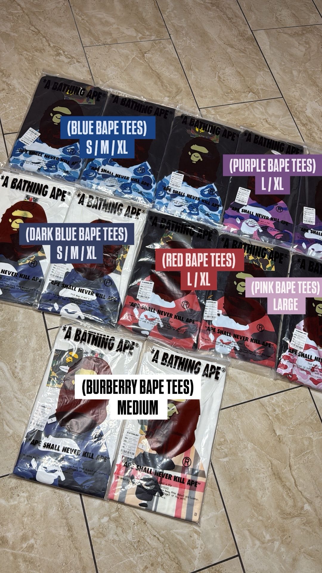 BAPE TEES!