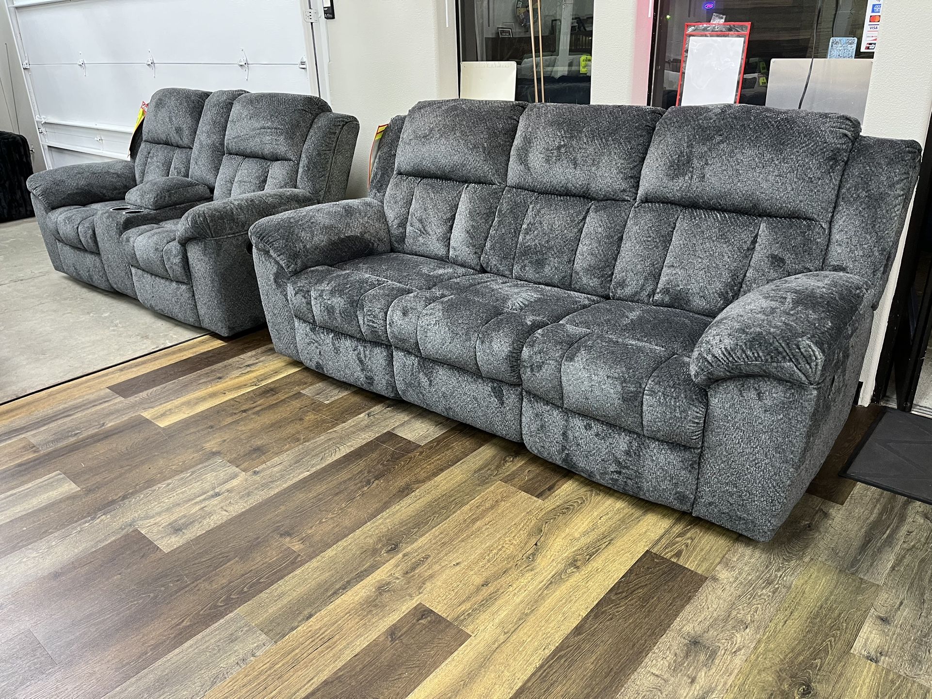 2pc Reclining Sofa And Loveseat Set