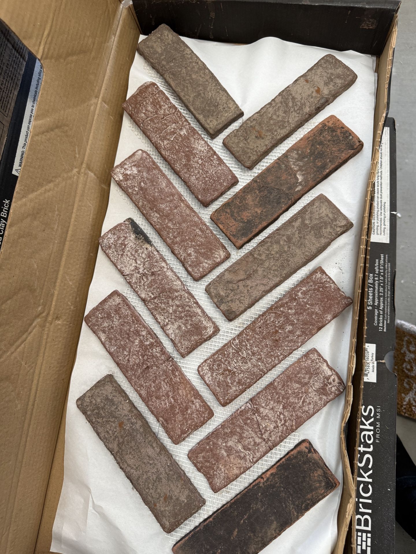 Thin Brick Herringbone Sheets