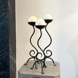 Vintage Swiggly Candle Holder Set