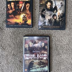 Pirates and lord of the ring DVDs