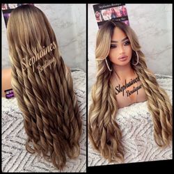 Human Hair Blended Lace Front Wig 