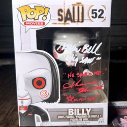 Funko Pop Horror Saw Billy Signed