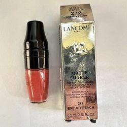 Lancome Matte Shaker Liquid Lipstick Matte Finish  272 ENERGY PEACH 6.2ml NIB
