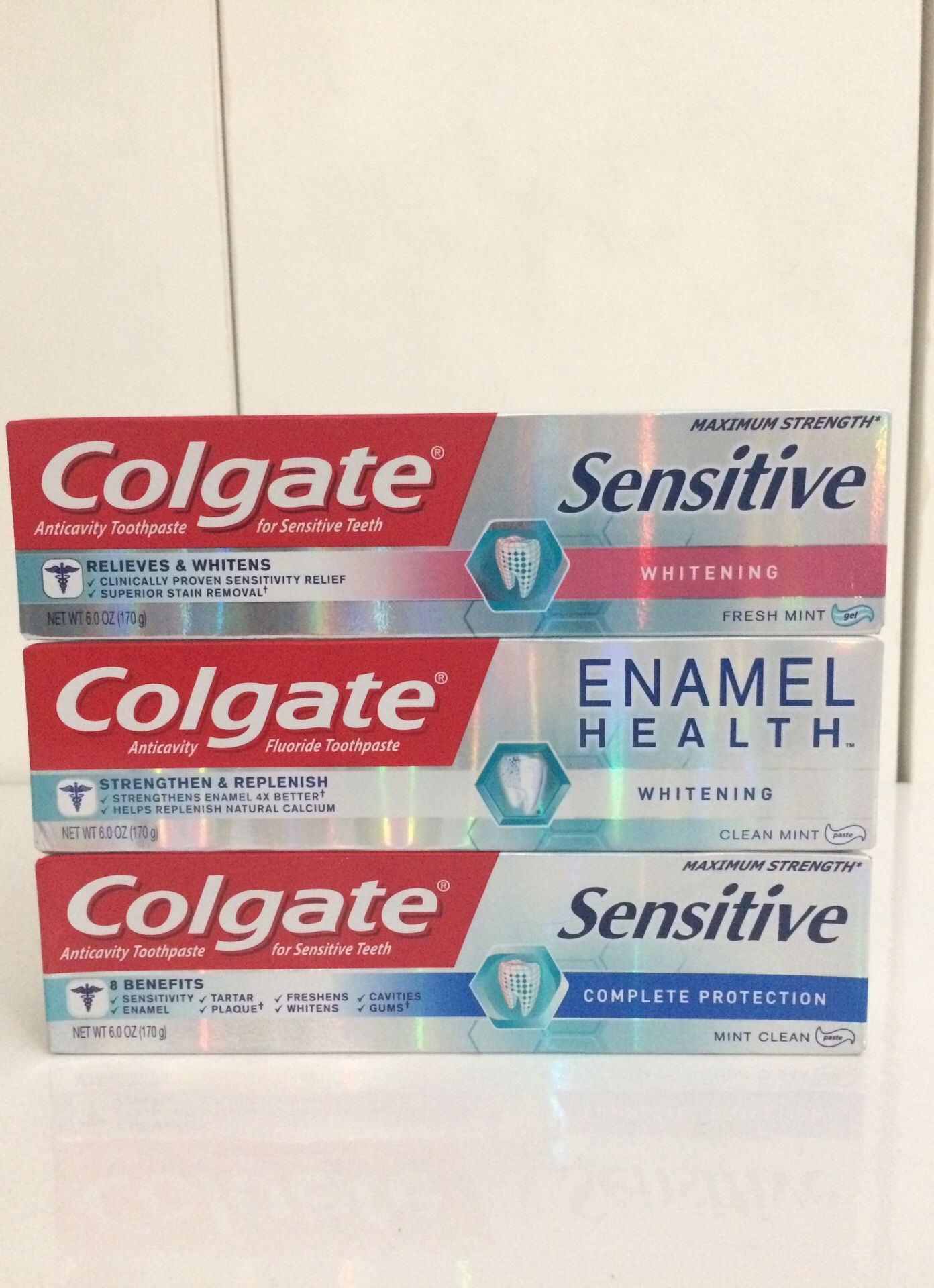 Colgate Sensitive, Enamel Health Toothpaste (Assorted) 3 Packs