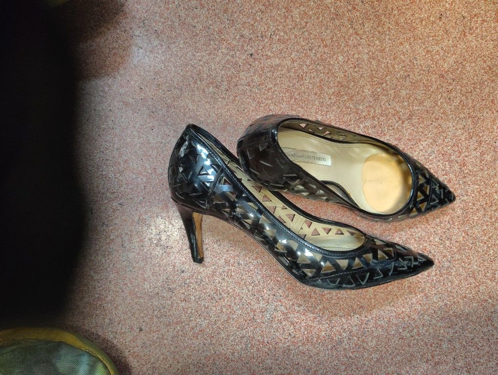 Black Size 8 In Half Heels Clean 