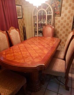 Dining Set And Curio Cabinet