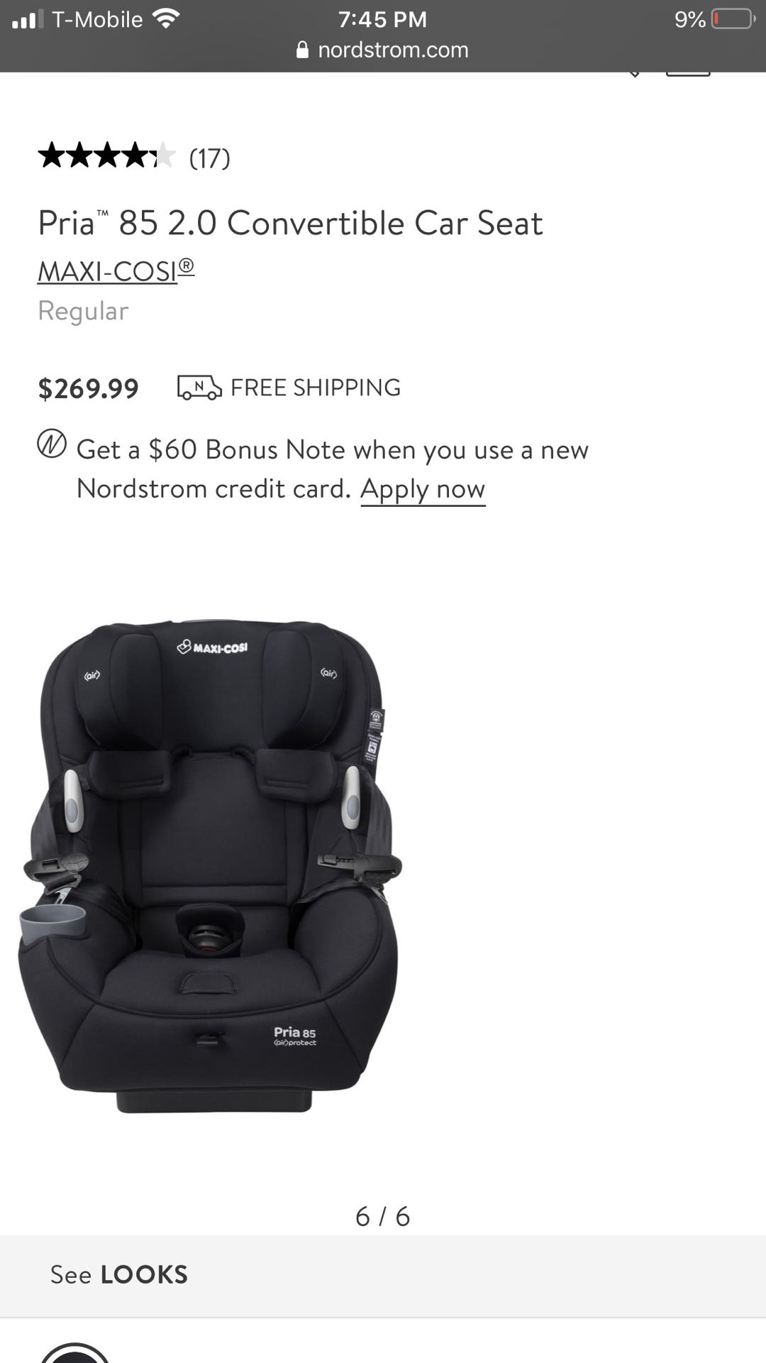 BRAND NEW Pria Car seat Maxi Cosi 85 2.0 NEVER OPENED