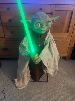 3.5 foot animated led seasonal star wars Yoda halloween animatronic
