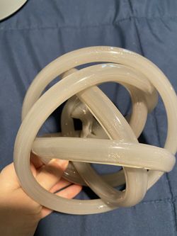 Glass Knot Ball Sculpture Orb 