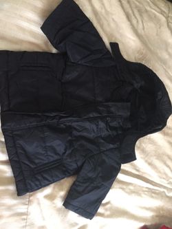 Dk Blue Hooded coat 2T