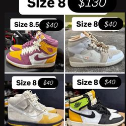 Jordan’s Nikes Size 8 All For $130