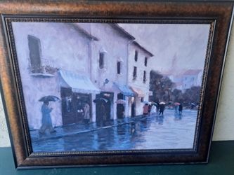 Misty Morning Stroll Painting