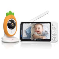 Video Baby Monitor, Touch E40 4.3" HD LCD Display with Camera, Two-Way Audio, Invisible LED Night Vision, VOX Mode, Split Screen, 960ft Range, 8 Lulla