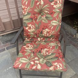 1 Padded Folding Chair 2 Ft W, Tropical Flower Design