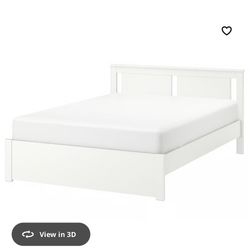 IKEA SONGESAND white queen Bed frame 