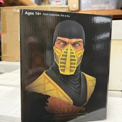 Scorpion Mortal Kombat Bust Statue Head 