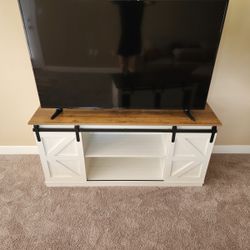MOVE OUT SALE! EVERYTHING MUST GO TODAY!! Hartin 58'' Media Console for TVs up to 65", TV Stand with Sliding Barn Door