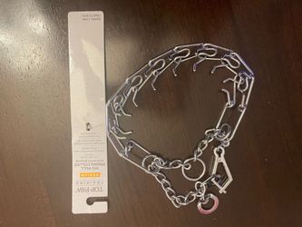 NEW Top Paw Medium Prong Collar with QR