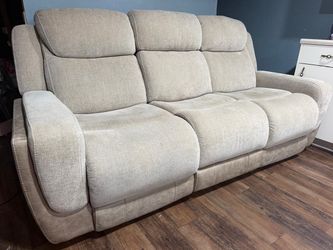 Electric Reclining Sofa with LED Lights & Wireless Chargers – Excellent Condition